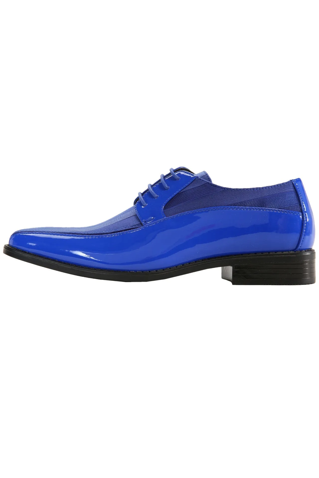 "179" Royal Blue Striped Tuxedo Shoes