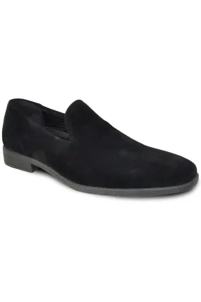 "Chelsea" Black Suede Tuxedo Shoes