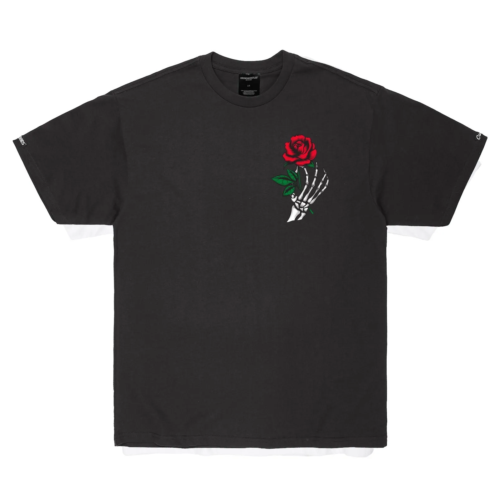 Rose Skeleton Boyfriend Tee