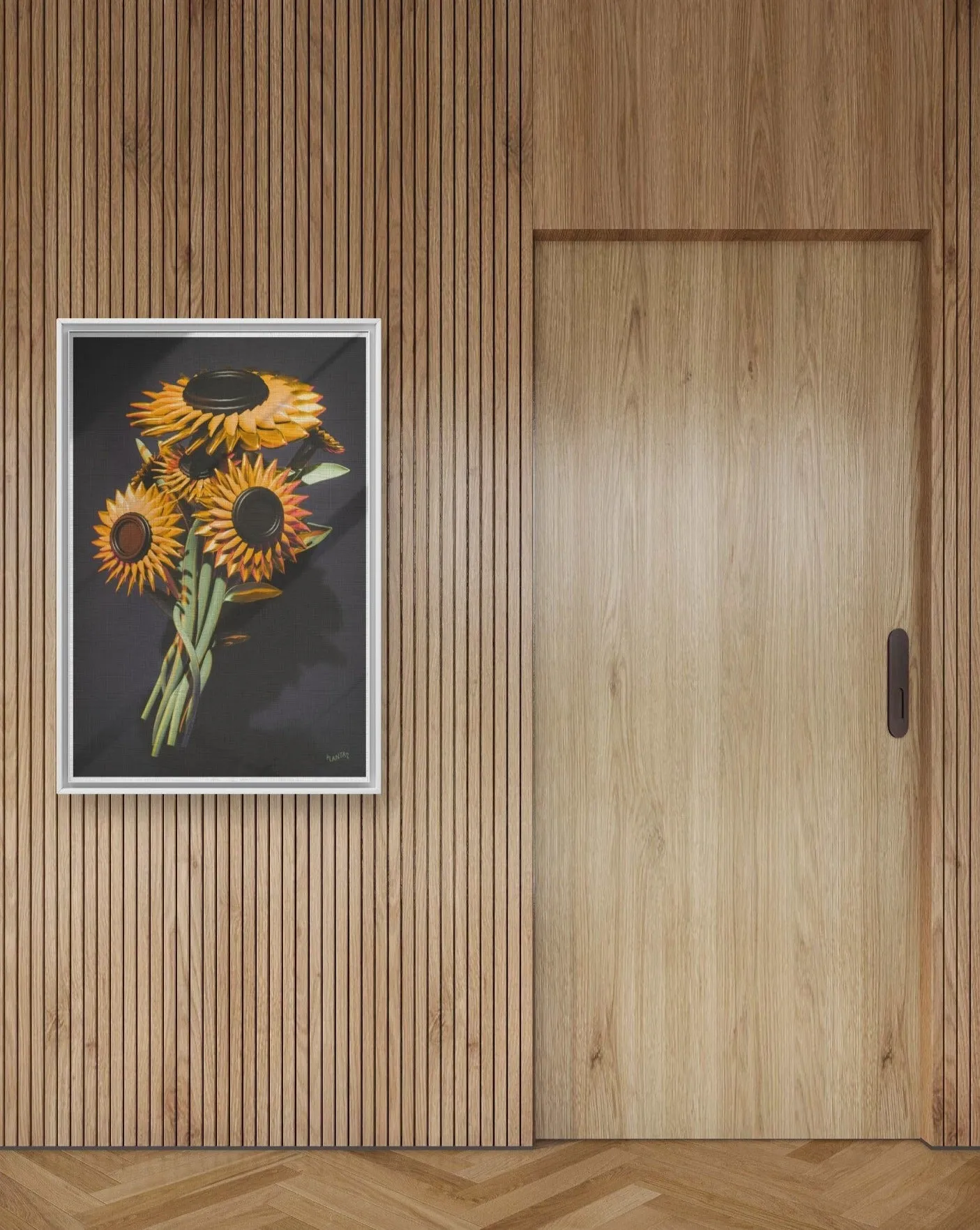 Sun flowers 24x36 Framed Canvas