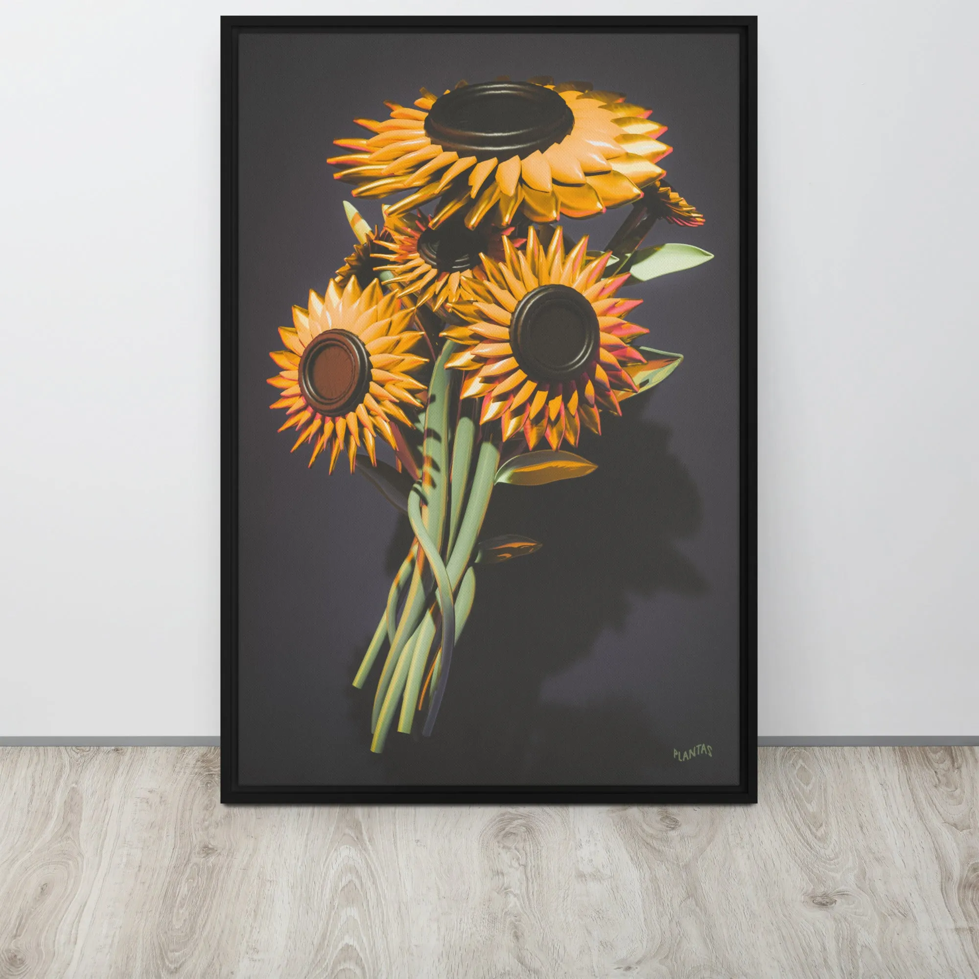 Sun flowers 24x36 Framed Canvas