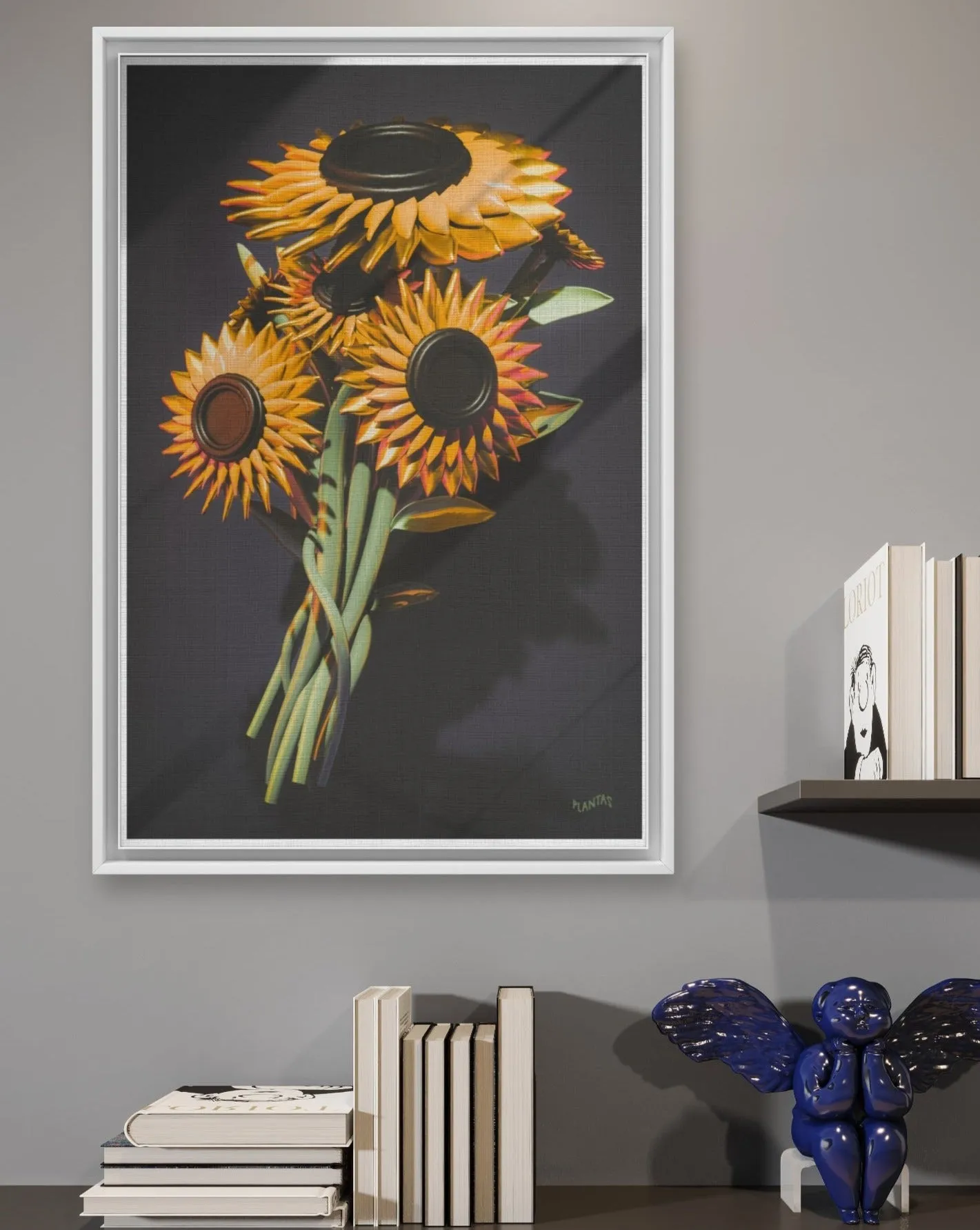 Sun flowers 24x36 Framed Canvas