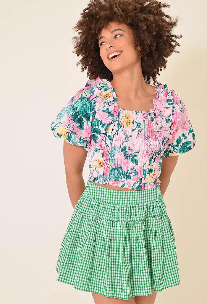 Tandy Puff Sleeve Top-Garden Club