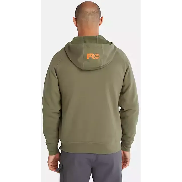 Timberland Pro Mens Hood Honor Sport Zip-Front Sweatshirt - Olive Green - Model TB0A64RNH08