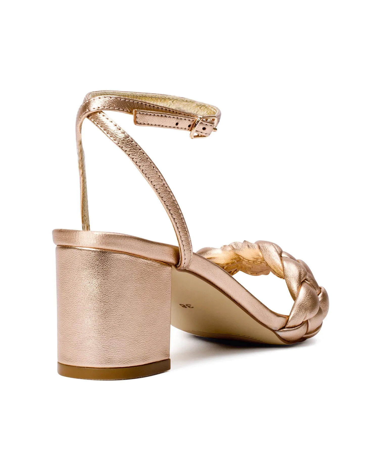 TRUE - GOLD METALLIC WEDDING SANDALS WITH PLAIT TOE  - FINAL SALE!