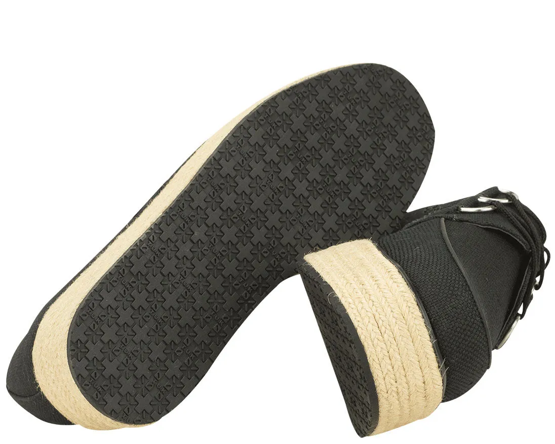 T.U.K BLK CNVS/JUTE WRAP CREEPER