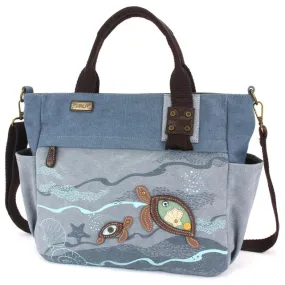 Turtles Canvas Print Pocket Tote