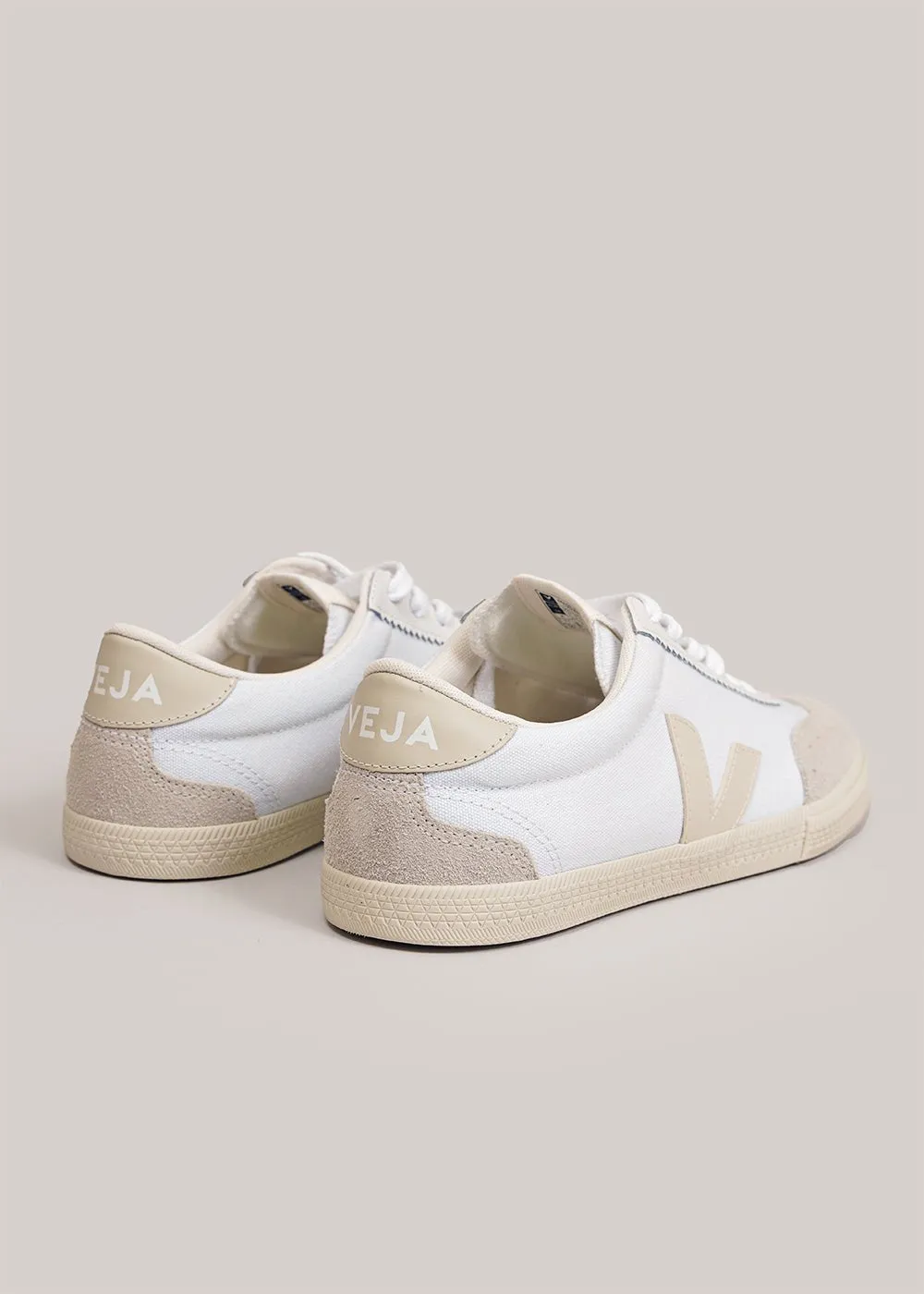 White Pierre Volley Canvas Sneakers